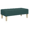 vidaXL Conjunto de Sof&aacute;s 2 pcs Verde Escuro 173 x 131 x 67 cm tecido