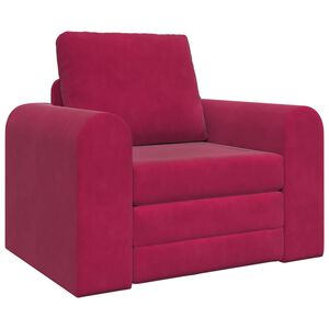 vidaXL Sof&aacute;-Cama Vinho Vermelho 98 x 71 x 83 cm Veludo