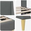 vidaXL Estrutura da Cama com cabeceira Cinza Escuro 90 x 190 cm Veludo