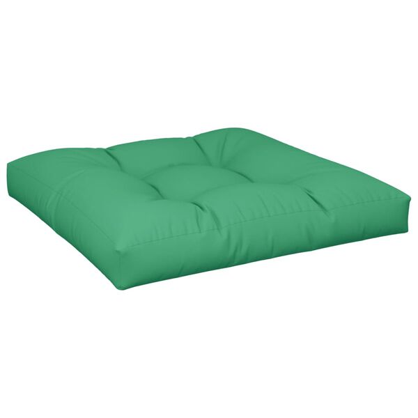 vidaXL Almofad&atilde;o para sof&aacute; de paletes 70x70x12 cm tecido verde