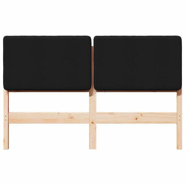 vidaXL Cabeceira estofada com cabeceira Marrom e Preto 135 cm