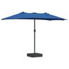vidaXL Guarda-sol de Jardim Azul 385 x 209 x 244 cm tecido