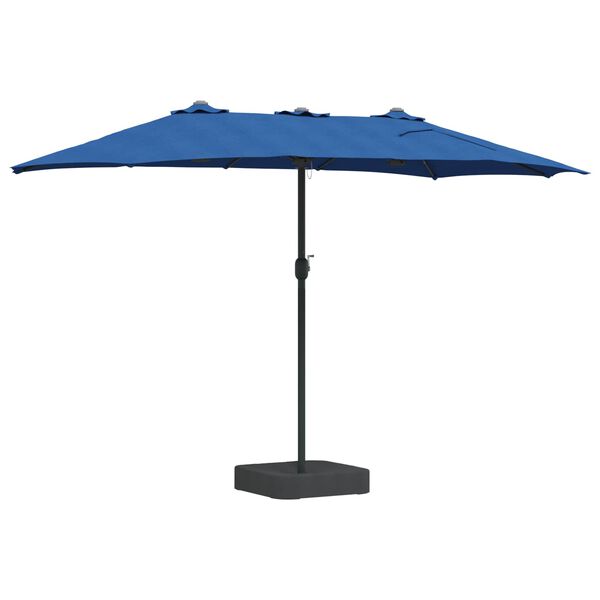 vidaXL Guarda-sol de Jardim Azul 385 x 209 x 244 cm tecido
