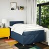 vidaXL Cama boxspring com colch&atilde;o 120x190 cm tecido azul