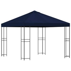 vidaXL Gazebo 3 x 3 m Azul Poli&eacute;ster e A&ccedil;o 190 gsm