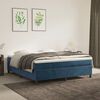 vidaXL Estrutura de cama com molas 180x200 cm veludo azul-escuro