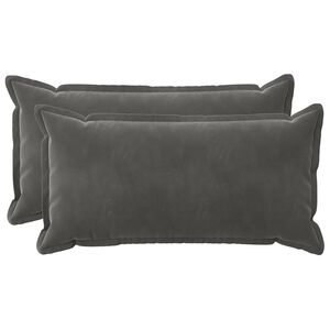 vidaXL Almofada com travesseiro HOUTEN 2 unid. Cinzento-Escuro Veludo