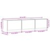 vidaXL Gabinete para TV Branco 165 x 34 x 40 cm Madeira processada