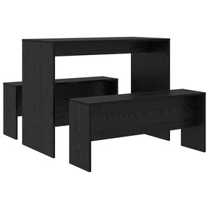 vidaXL Conjunto de sala de jantar 2 pcs Carvalho preto