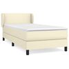vidaXL Cama com molas/colch&atilde;o 80x200 cm couro artificial cor creme