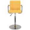 vidaXL Banco de bar tecido amarelo