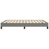vidaXL Estrutura de cama sem colch&atilde;o 140x190 cm tecido cinzento-escuro