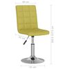 vidaXL Cadeiras de jantar girat&oacute;rias 2 pcs tecido verde