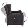 vidaXL Poltrona massagens 2lug. reclin&aacute;vel couro art. preto brilhante