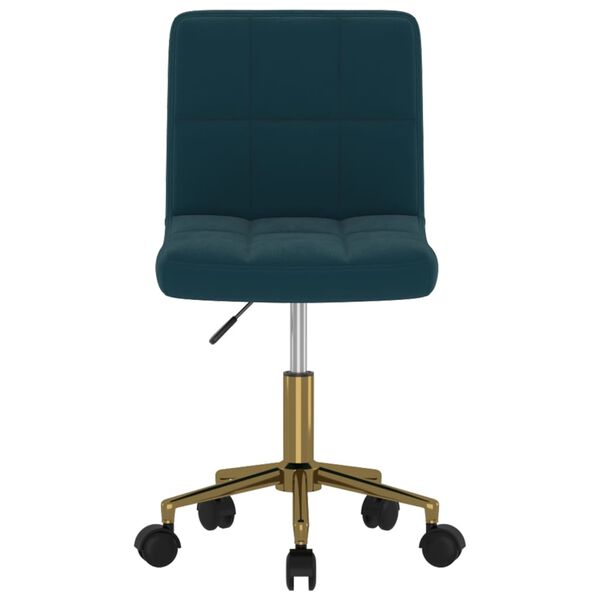 vidaXL Cadeiras de jantar girat&oacute;rias 2 pcs veludo azul