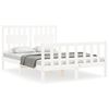 vidaXL Cama sem colch&atilde;o 140x200 cm madeira de pinho maci&ccedil;a branco