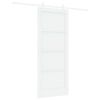 vidaXL Porta Deslizante Branco 83 x 202 cm Madeira de Pinho Maci&ccedil;a