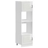 vidaXL Arm&aacute;rios forno 2pcs Kalmar derivados de madeira branco brilhante