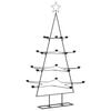 vidaXL &Aacute;rvore de Natal para decora&ccedil;&atilde;o 140 cm metal preto
