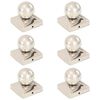 vidaXL Tampas em globo p/ postes veda&ccedil;&atilde;o 6 pcs a&ccedil;o inoxid&aacute;vel 81x81mm