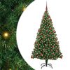 vidaXL &Aacute;rvore de Natal Artificial Verde 180 cm PVC, A&ccedil;o e Pl&aacute;stico