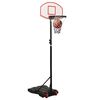 vidaXL Tabela de basquetebol 216-250 cm polietileno branco