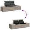 vidaXL Conjunto de Sofá de Jardim 7 pcs Cinzento-claro