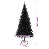 vidaXL &Aacute;rvore de Natal com 300 LEDs com suporte Preto 180 cm PVC