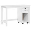 vidaXL Conjunto de Mesa e Arm&aacute;rio 2 unid. Branco