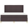 vidaXL Cama Box com colch&atilde;o Marrom Escuro 180 x 200 cm tecido