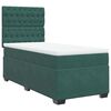 vidaXL Cama com molas/colch&atilde;o 90x200 cm veludo verde-escuro