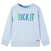 Sweatshirt para crian&ccedil;a azul-suave mesclado 116
