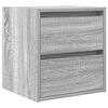 vidaXL Mesas de cabeceira de parede 2 pcs 38x34x40 cm cinzento sonoma