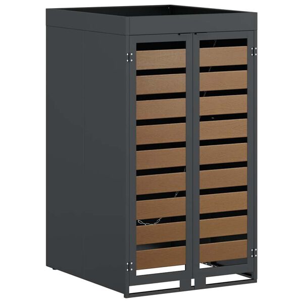 vidaXL Armazenamento de Lixeira com Teto de Canteiro para Lixeira de 240L