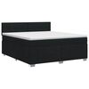 vidaXL Cama box spring com colch&atilde;o Preto 160 x 200 cm Tecido