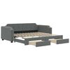 vidaXL Sof&aacute;-cama c/ gavet&atilde;o e gavetas 80x200 cm tecido cinzento-escuro