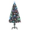 vidaXL &Aacute;rvore de Natal pr&eacute;-iluminada c/ suporte e LED 120 cm fibra &oacute;tica