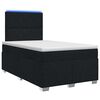 vidaXL Cama box spring com colch&atilde;o Preto 120 x 200 cm Tecido