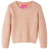 vidaXL Camisola de malha para crian&ccedil;a rosa-suave 128