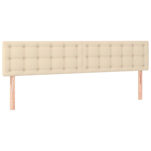 vidaXL Cabeceiras creme 160x5x78/88 cm tecido