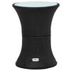 vidaXL Mesa de apoio jardim em forma de djemb&eacute; vime PE preto