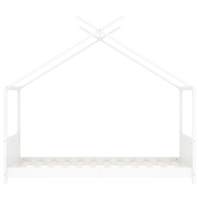 vidaXL Estrutura de cama para crianças 70x140 cm pinho maciço branco