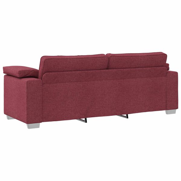 vidaXL Sof&aacute; Vinho Vermelho 219 x 80 x 82 cm tecido