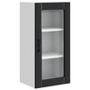 vidaXL Arm&aacute;rio de Vidro de Parede PORTO Preto 40 x 31 x 80 cm