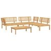 vidaXL 4 pcs conjunto de m&oacute;veis de paletes p/ jardim ac&aacute;cia maci&ccedil;a