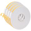 vidaXL Fita de espuma autoadesiva 4 pcs Branco 20mm x 5m Espuma CR
