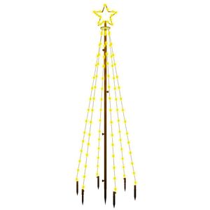 vidaXL &Aacute;rvore de Natal com espeto 108 luzes LED 180 cm branco quente