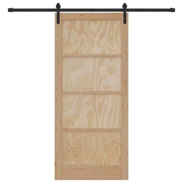vidaXL Porta Deslizante Castanho 93 x 211 cm