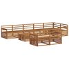 vidaXL Conjunto de Sof&aacute;s para Exterior 9 pcs Natural