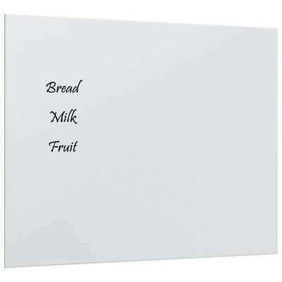 vidaXL Quadro magnético de parede 50x40 cm vidro temperado branco